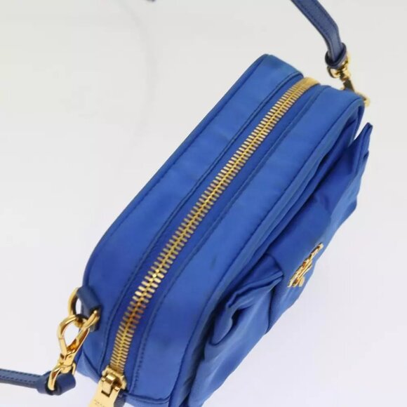 PRADA Shoulder Bag Nylon Blue Auth - Picture 3 of 7